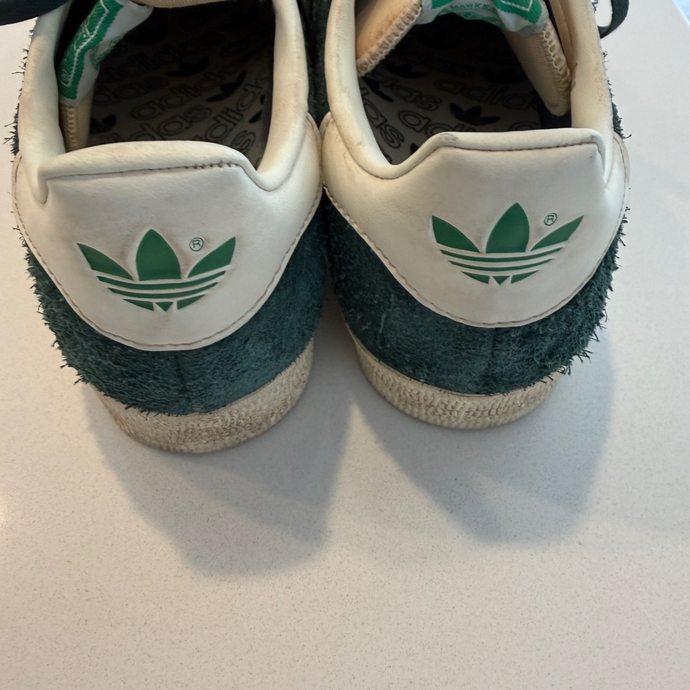 ADIDAS Gazelle Suede Forest Green and White Sneakers - Picture 4 of 5